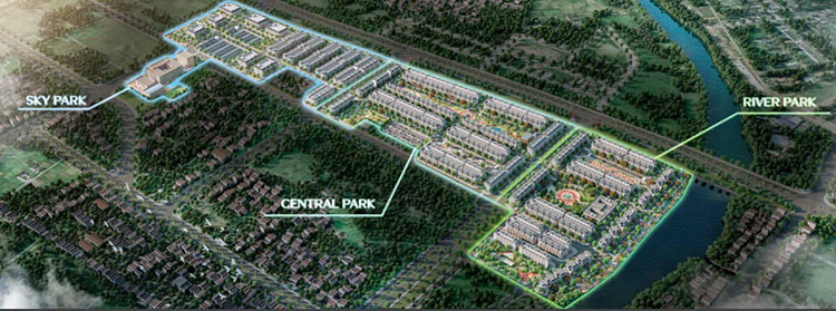 Hoang Huy Green River social housing area in Thuy Nguyen ward (old Hoa Dong commune), Hai Phong city. Photo: Provided by the investor