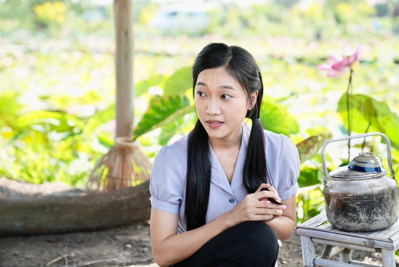 Le Thu in the movie Love Red. Photo: Film crew.