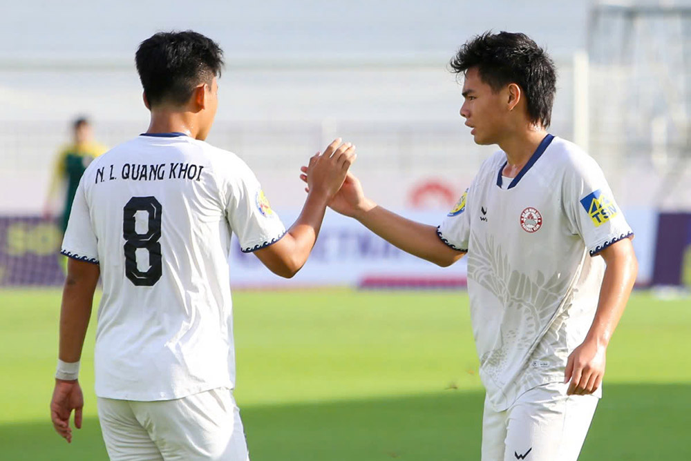 Home team U17 Ho Chi Minh City Football Club won all 3 points on the opening day of the National U17 tournament - Thai Son Nam Cup 2025. Photo: VFF