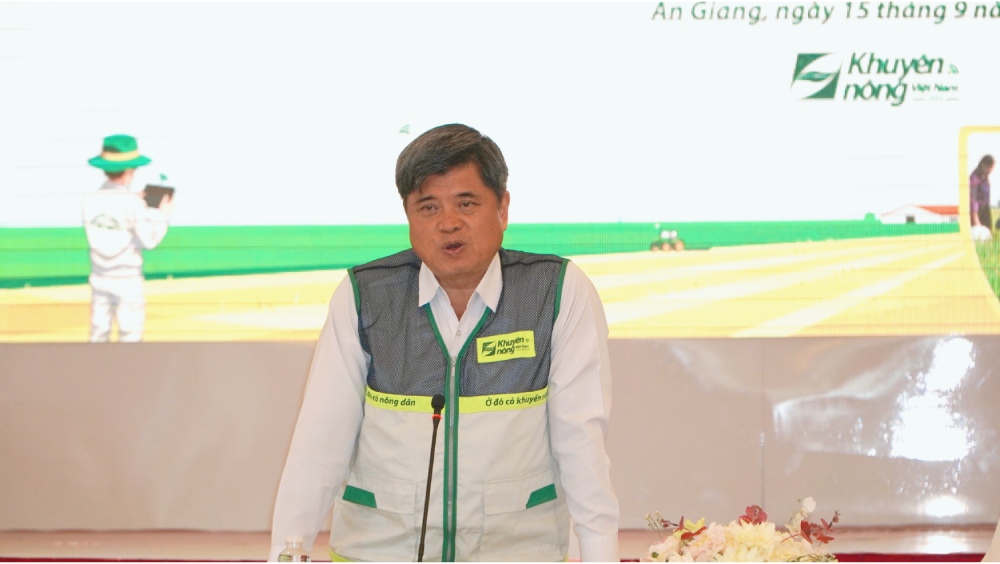 Thu truong Bo Nong nghiep va Moi truong Tran Thanh Nam phat bieu tai hoi nghi. Anh: Nguyen Anh