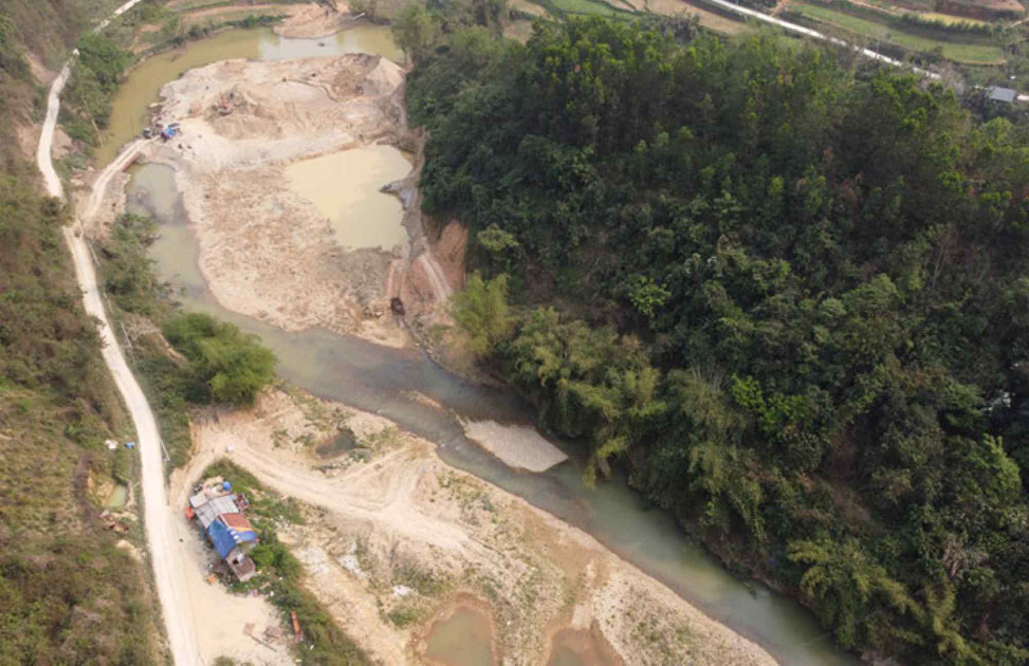 Areas where illegal sand mining is occurring. Photo: PV Group