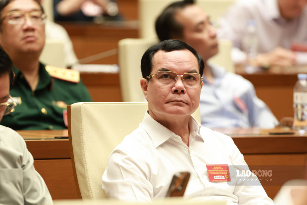 Uy vien Trung uong Dang, Chu tich Tong LDLD Viet Nam, Pho Chu tich Uy ban Trung uong MTTQ Viet Nam Nguyen Dinh Khang du Hoi nghi. Anh: Hai Nguyen