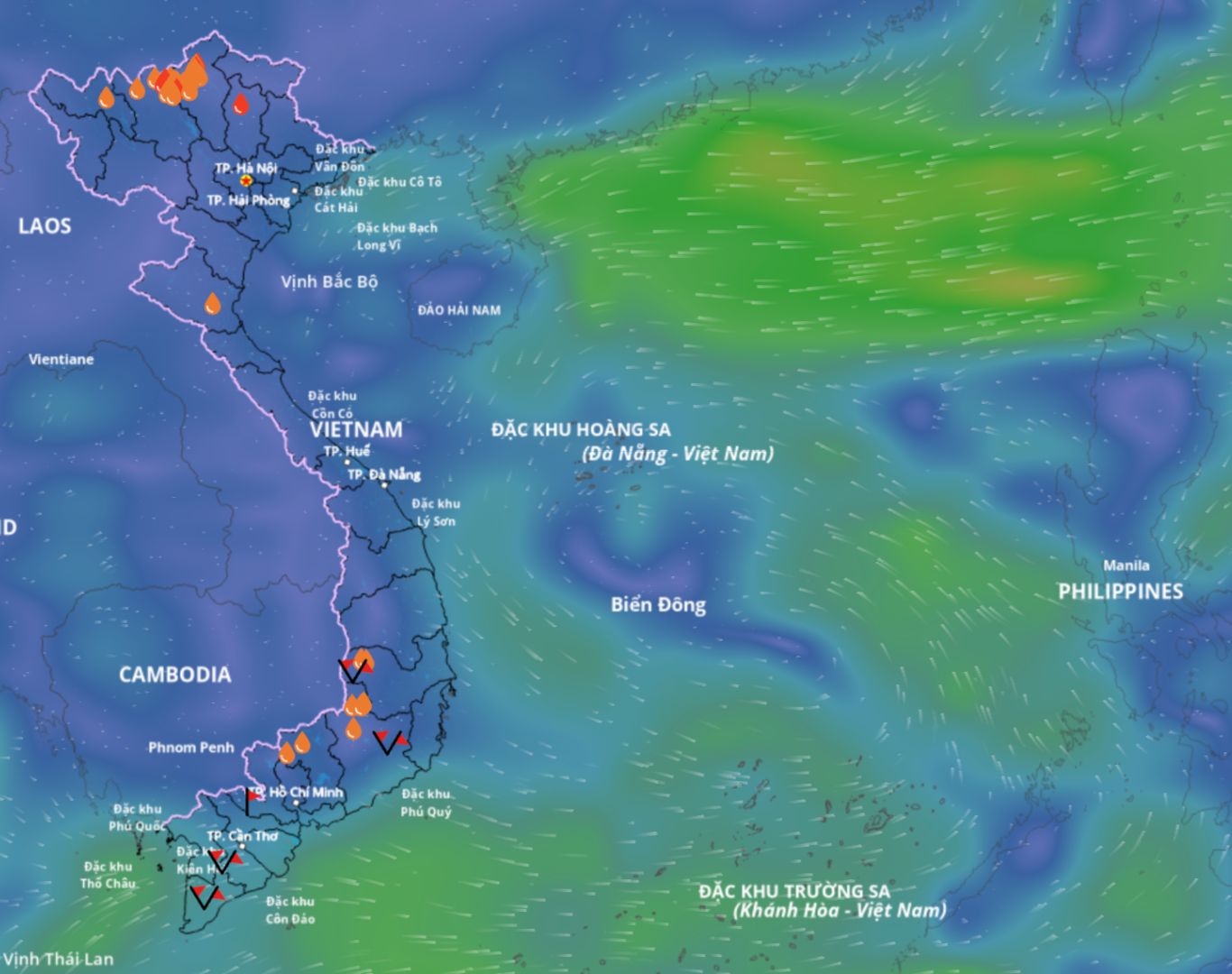 The low pressure area will move west-northwest in the next 24 hours. Source: Vietnam Disaster Monitoring System
