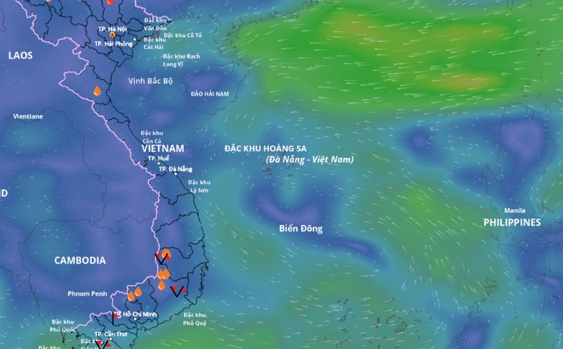 The low pressure area will move west-northwest in the next 24 hours. Source: Vietnam Disaster Monitoring System