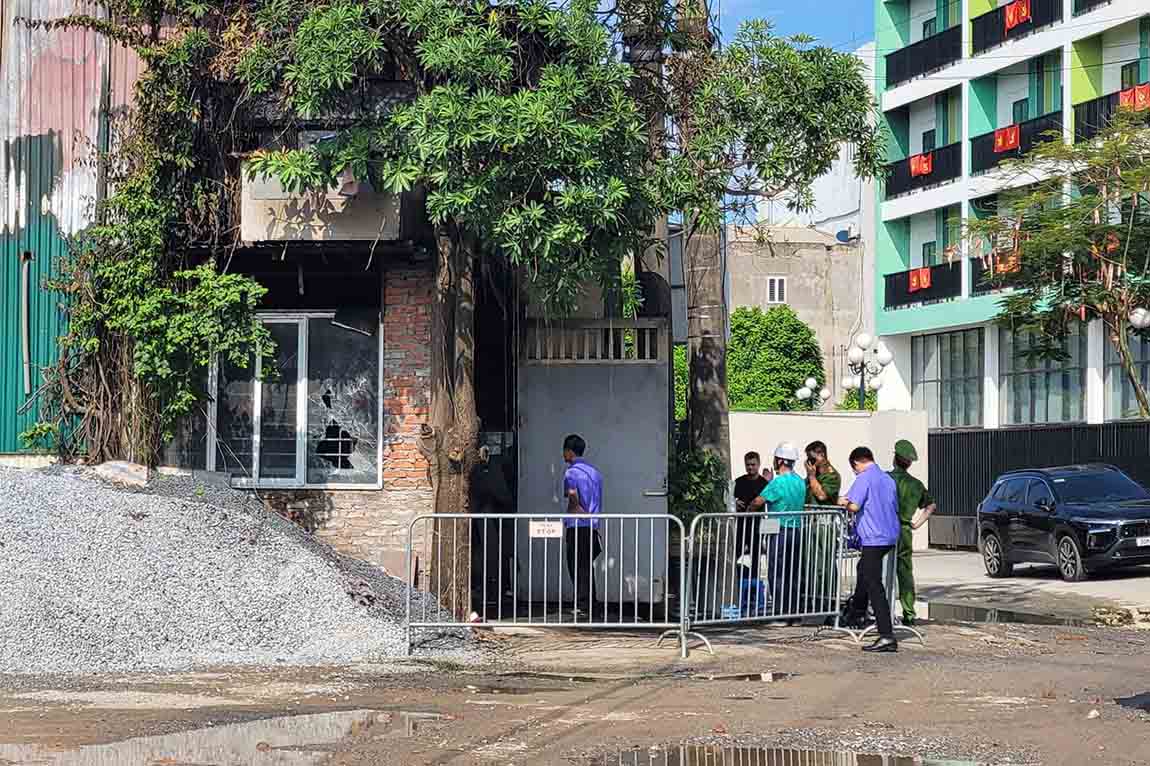 The fire occurred in Thuong Tin commune, Hanoi. Photo: Google Maps
