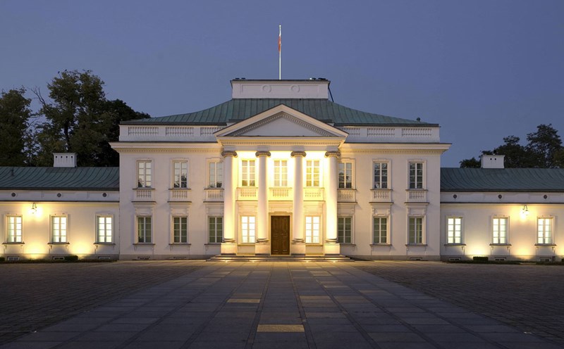 Dinh Belweder in the capital Warsaw (Poland). Photo: Polish President's Office