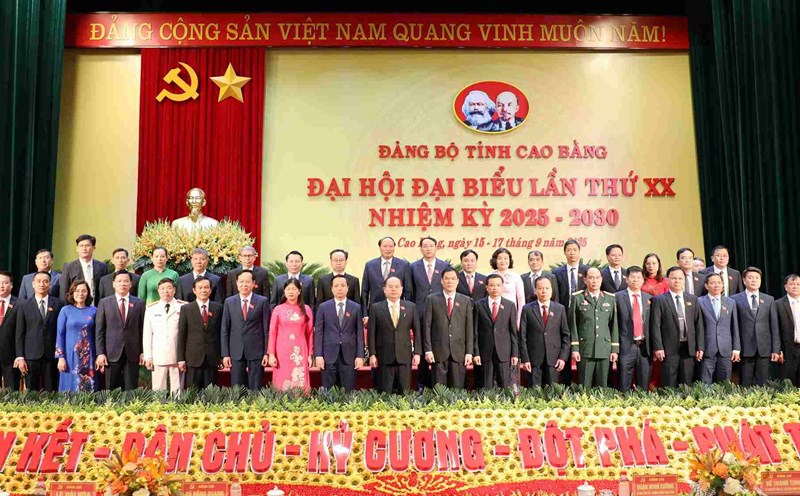 The bowel meeting was organized by the 20th Cao Bang Provincial Party Congress. Photo: Khanh Duy