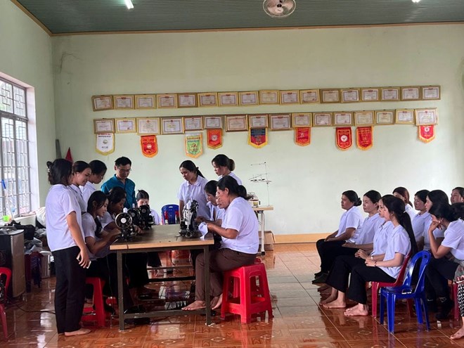 Dao tao nghe cho lao dong nong thon o Gia Lai. Anh: Thanh Tuan