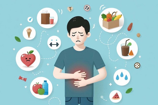 Adjusting your correct posture when going to the toilet is a simple, safe and economical solution to help you overcome the obsession with daily constipation. Graphics: Ngoc Thuy