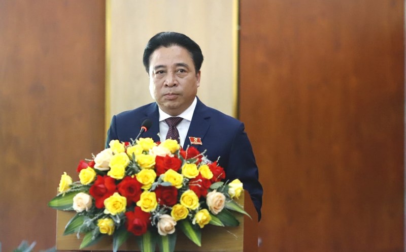 Mr. Nguyen Khac Toan has just been elected to hold the position of Chairman of Khanh Hoa Provincial People's Committee for the 2021 - 2026 term. Photo: Huu Long
