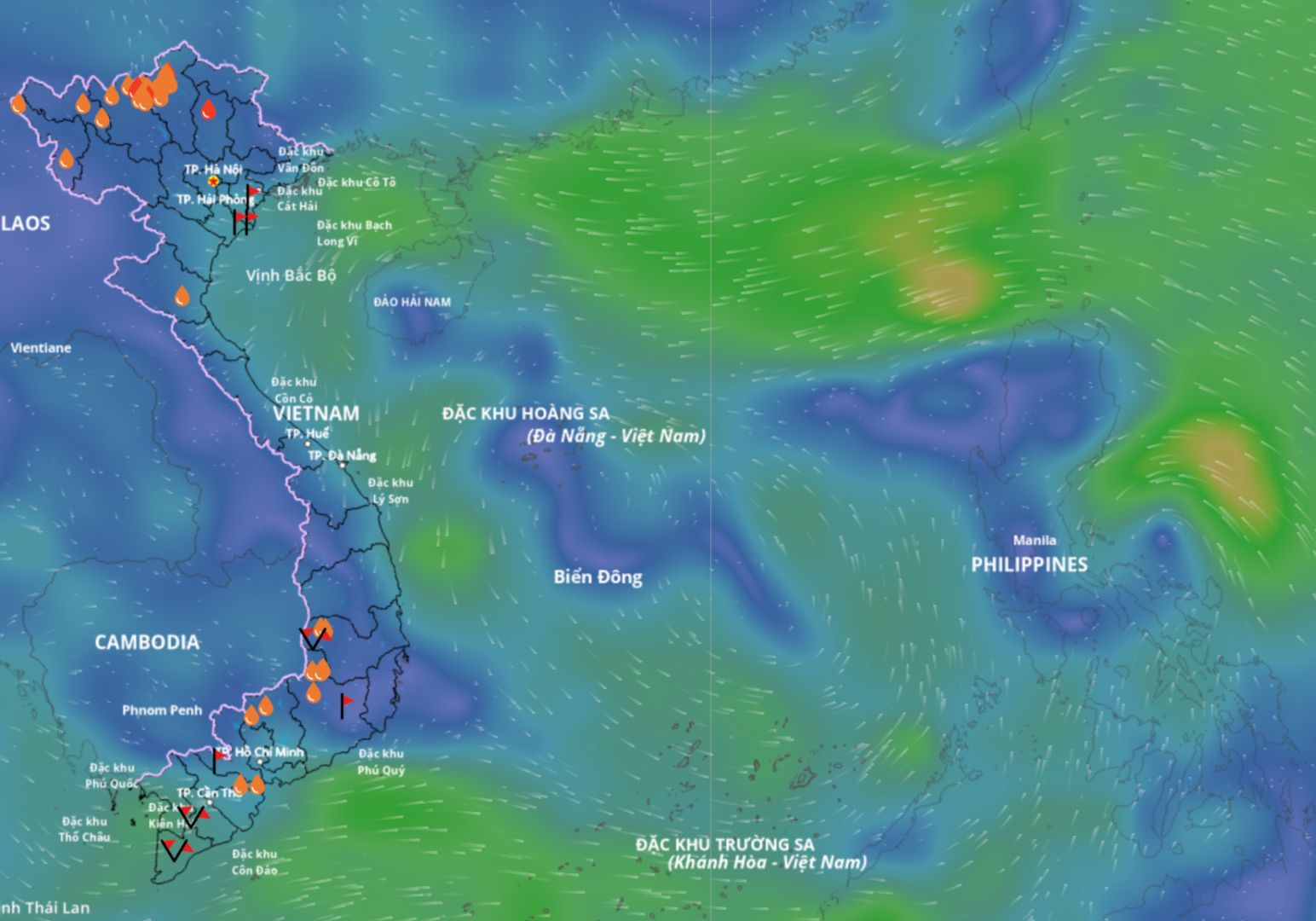 The tropical depression is forecast to enter the East Sea in the next 48 hours. Source: Vietnam Disaster Monitoring System