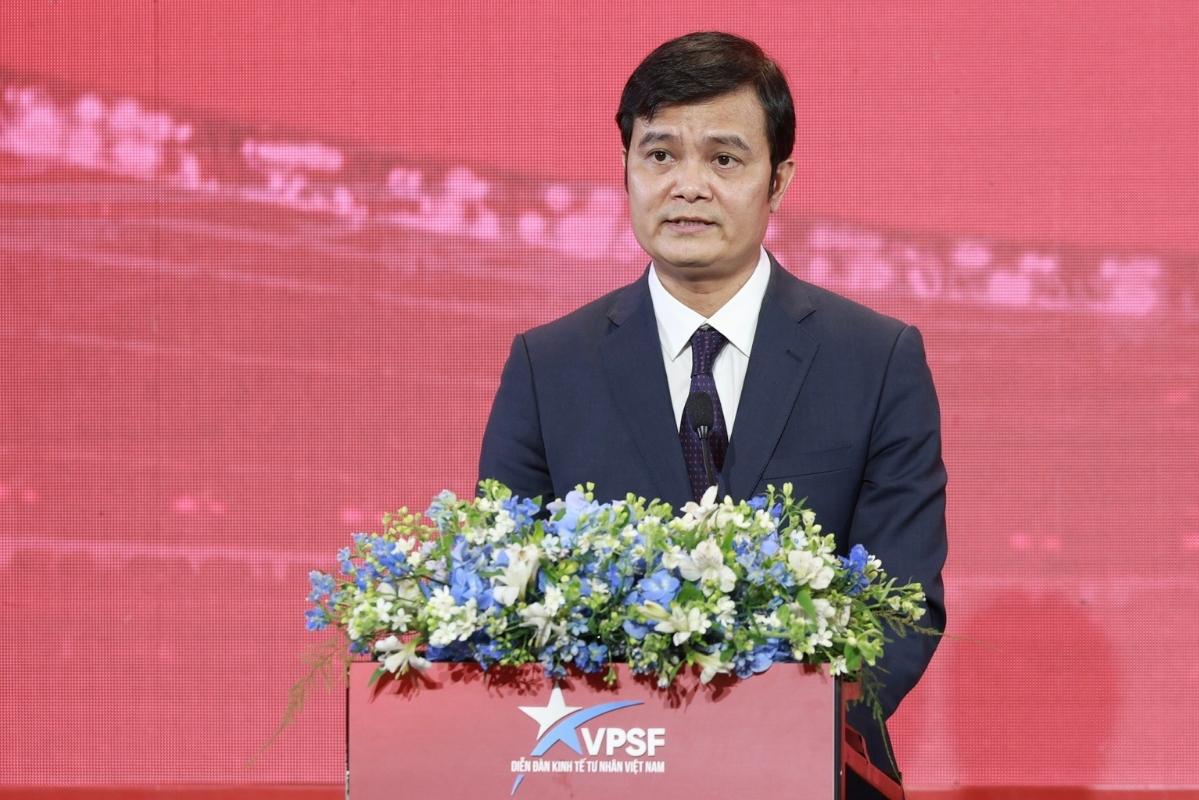 Dai dien Trung uong Doan Thanh nien Cong san TPHCM chia se tai Dien dan Kinh te tu nhan Viet Nam 2025. Anh: Hai Nguyen 