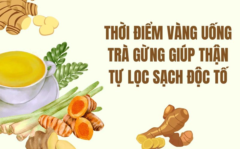 The golden time to drink ginger tea helps the kidneys self-filter out toxins