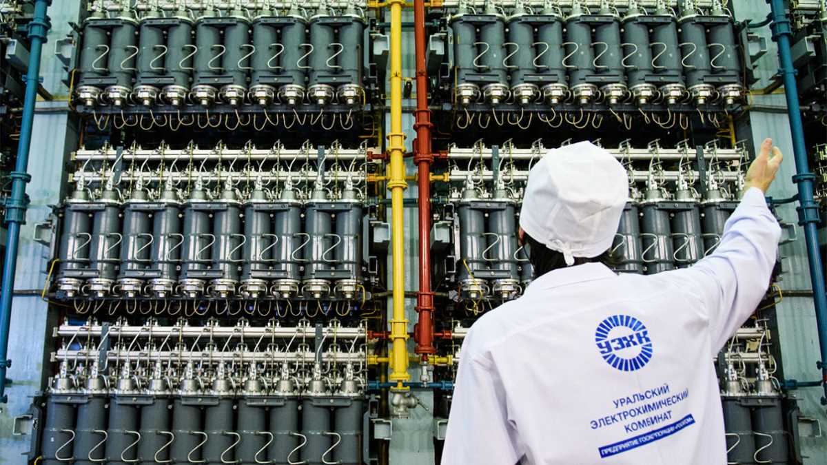 러시아 우라늄 농축 공장. 사진: TASS