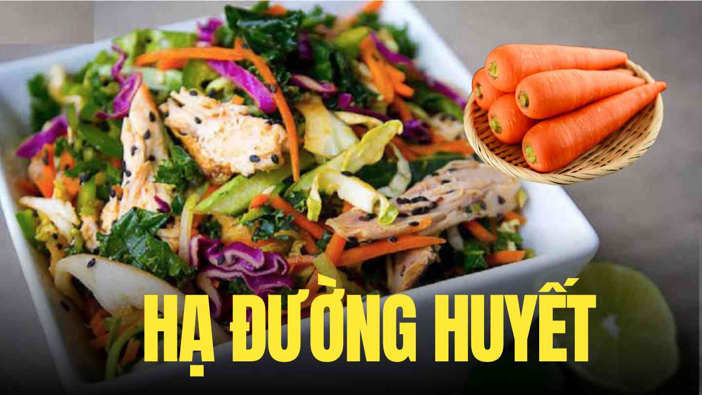 タンパク質と野菜が豊富な料理で血糖値を下げる。イラスト:Tra My