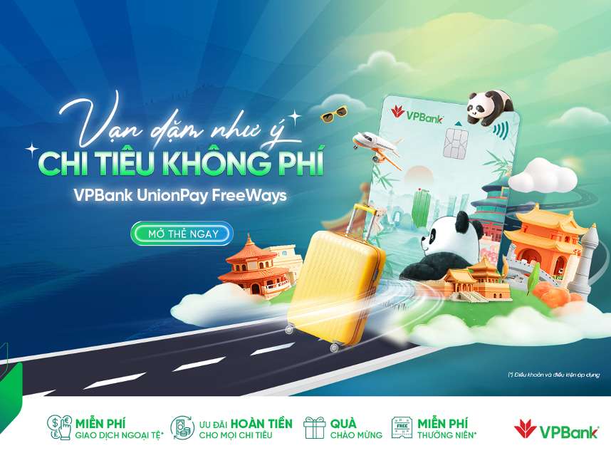 The VPBank UnionPay FreeWays mien 100% phi ngoai te tai Trung Quoc. Anh: VPBank