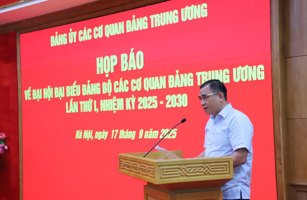 Ong Vu Duc Tu thong tin mot so noi dung ve Dai hoi dai bieu Dang bo cac co quan Dang Trung uong