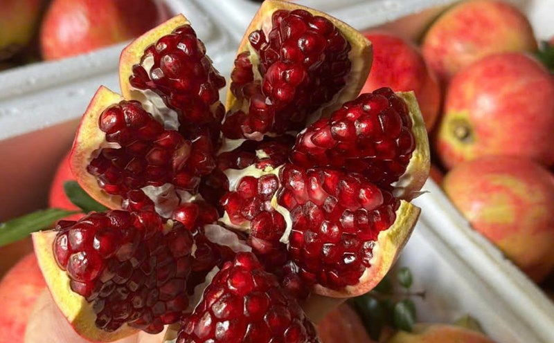 Pomegranate juice is one of the naturally proven drinks that are beneficial for lowering blood fat. Photo: Quang Minh.