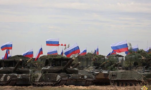 Hình ảnh từ cuộc tập trận chung Nga - Belarus mang tên Zapad-2025. Ảnh: Bộ Quốc phòng Belarus