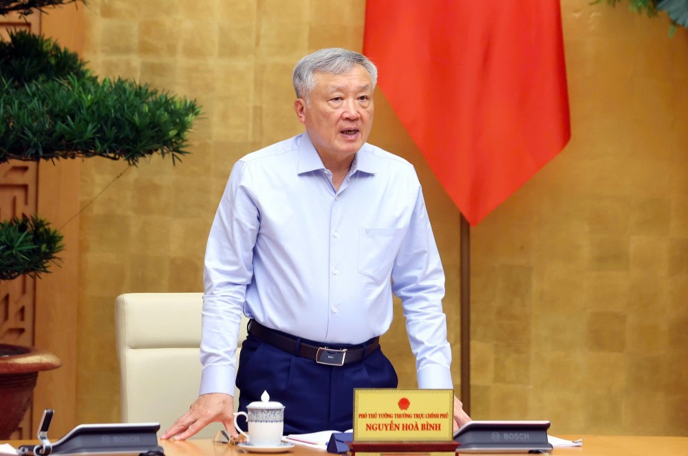 Deputy Prime Minister Nguyen Hoa Binh requested a final settlement of the payment of policies according to Decree 178 for those who have quit their jobs after the restructuring of the apparatus. Photo: Dinh Hai