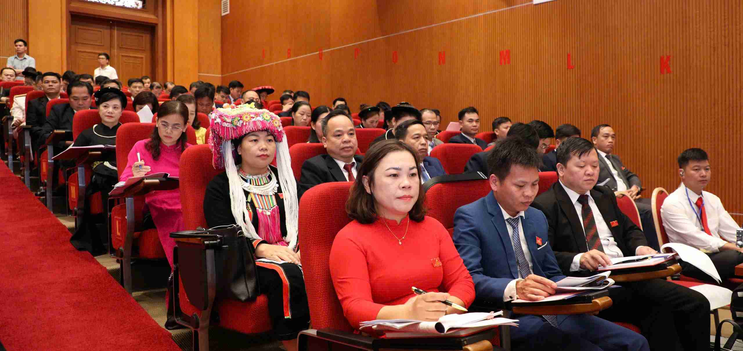 Cac dai bieu du khai mac phien chinh thuc dai hoi. Anh: Khanh Duy