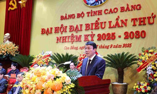 Đại tướng Lương Tam Quang phát biểu chỉ đạo đại hội. Ảnh: Khánh Duy