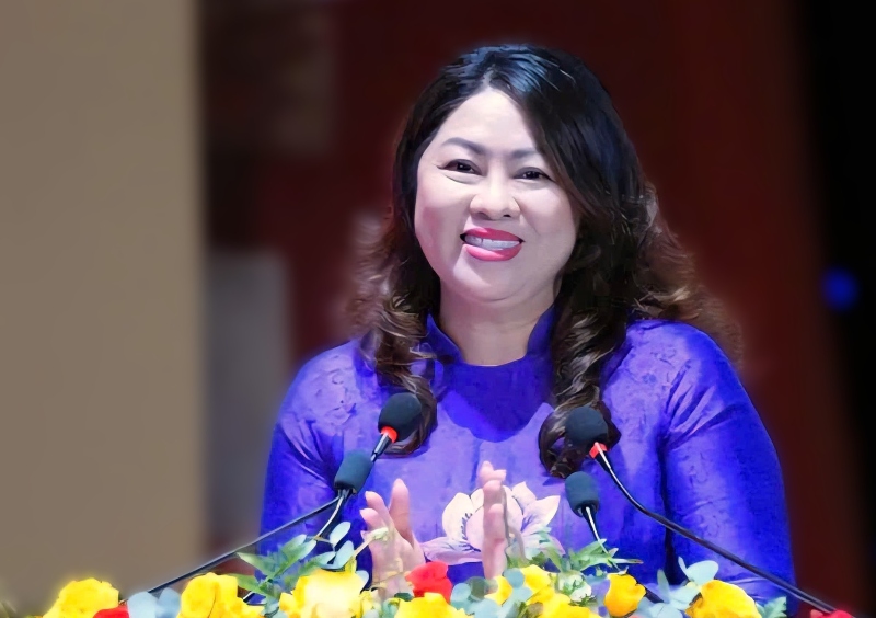 Ba Nguyen Thi Thu Lan - Bi thu phuong Tam Ky la guong mat cap phuong dau tien tham gia Ban Thuong vu Thanh uy Da Nang. Anh: Truong An