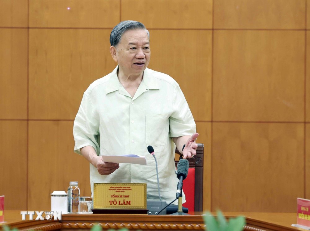 Tong Bi thu To Lam phat bieu. Anh: Thong Nhat/TTXVN