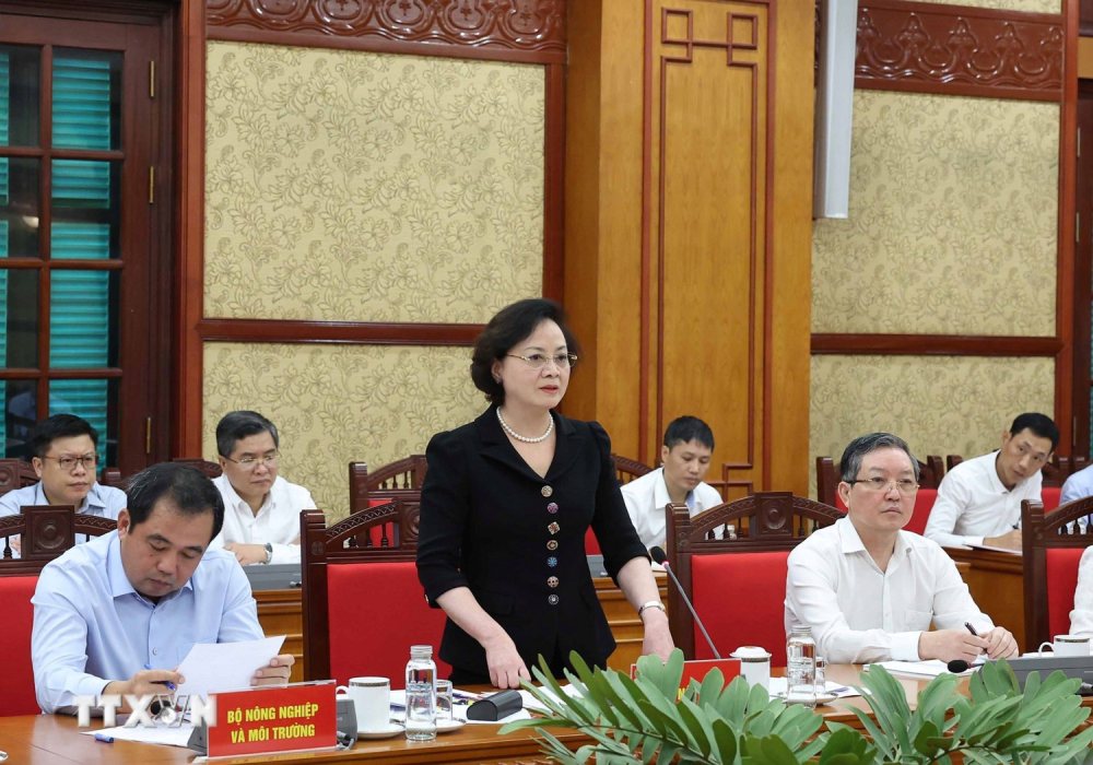 Bo truong Bo Noi vu Pham Thi Thanh Tra phat bieu. Anh: TTXVN