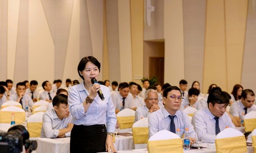 Là chủ tịch Công đoàn cơ sở, bà Nguyễn Thị Minh Châu luôn năng nổ, sáng tạo trong chăm lo, nâng cao phúc lợi cho đoàn viên, người lao động. Ảnh: Xuân Hiên