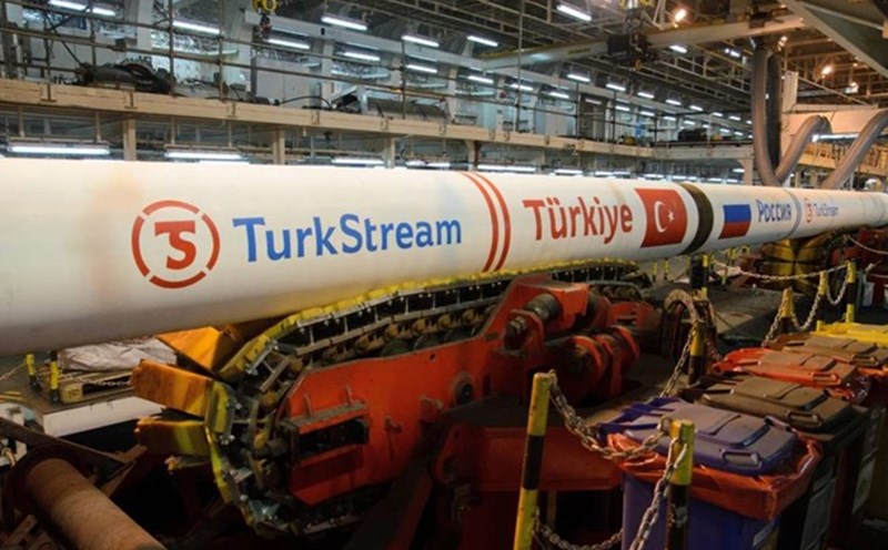 A part of the TurkStream pipeline that carries Russian gas to Europe. Photo: TurkStream
