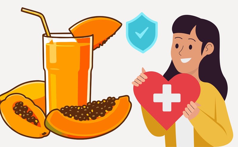 Drinking papaya juice on an empty stomach in the morning has health benefits. Graphics: Thanh Thanh
