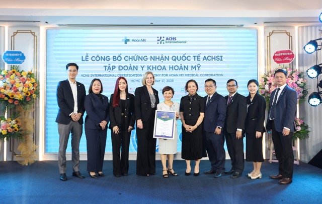 Hoan My Medical Group at the ACHSI International Certification Announcement Ceremony for 18 hospitals and clinics. Photo: DVCC