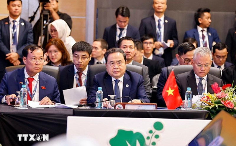 Politburo member and National Assembly Chairman Tran Thanh Man attended the AIPA 46 Executive Committee meeting. Photo: VNA