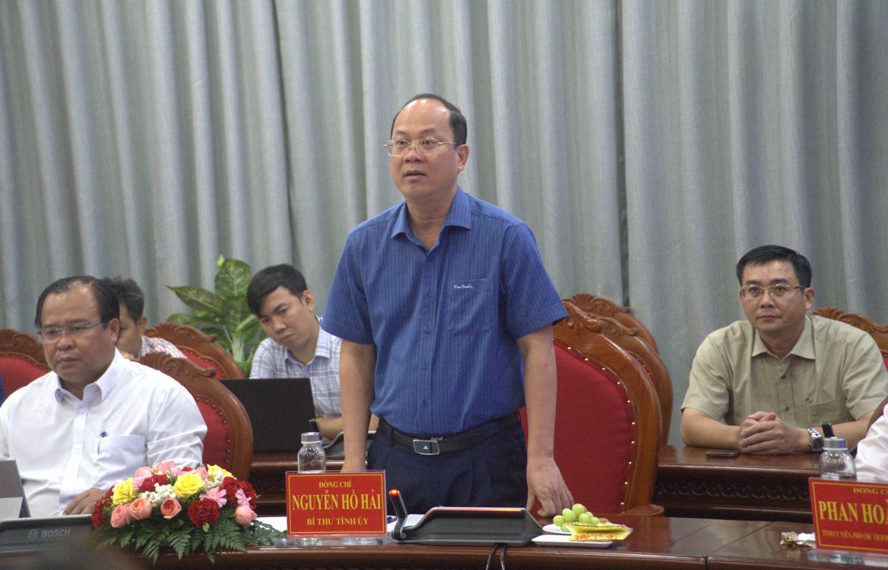 Bi thu Tinh uy Ca Mau Nguyen Ho Hai de nghi sau ky ket hop tac di vao thuc hien ngay cac noi dung. Anh: Nhat Ho
