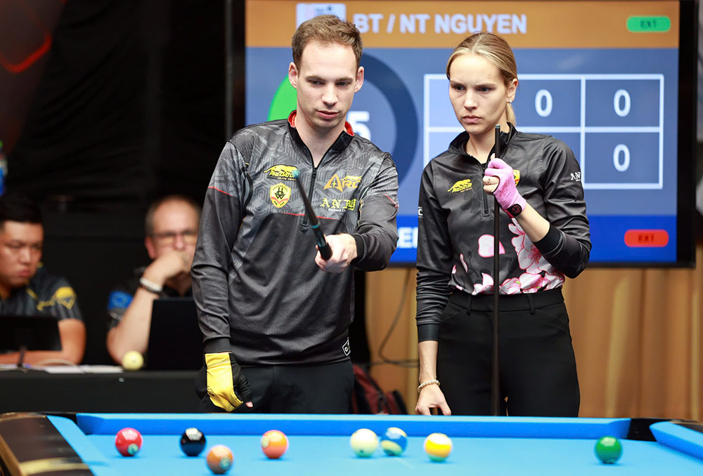Vo chong nha Filler - Joshua Filler va Pia Filler duoc danh gia la ung vien nang ki cho chuc vo dich Box Billiards Mixed Doubles.