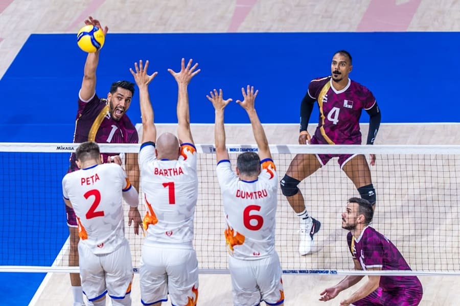 カタールバレーボールチームは、2025年世界選手権で記憶に残る勝利を収めました。写真:FIVB