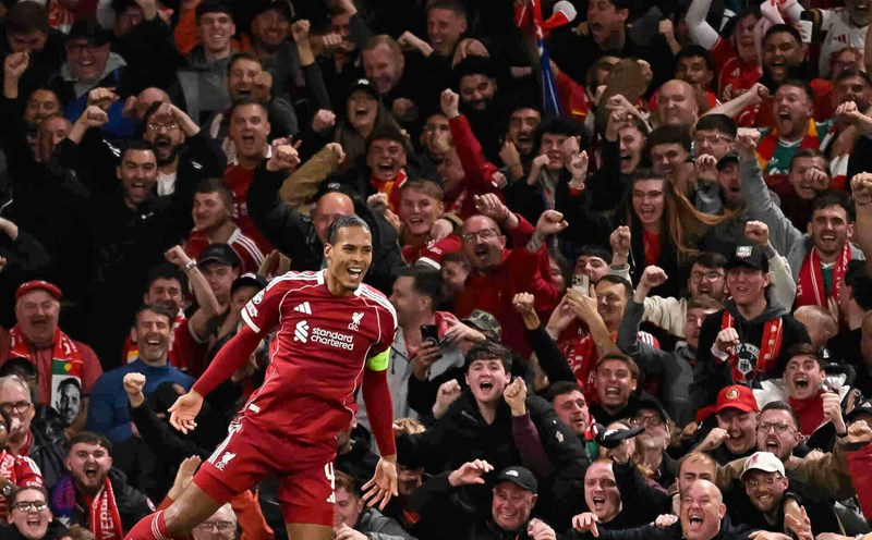 Virgil van Dijk became the hero who helped Liverpool defeat Atletico Madrid. Photo: AFP