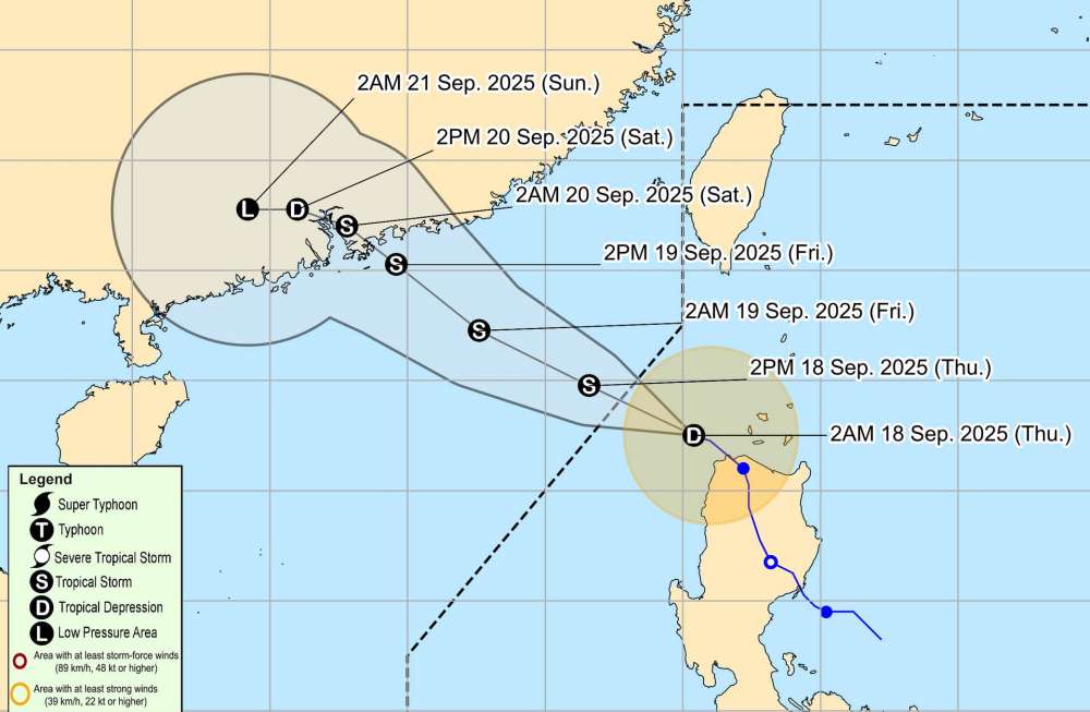 Cap nhat vi tri cua ap thap nhiet doi sap thanh bao so 8 tren Bien Dong. Anh: PAGASA