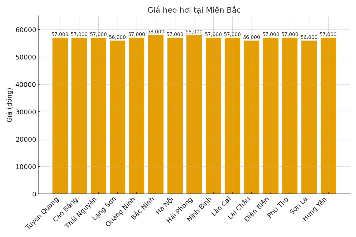 Gia heo hoi hom nay 19.9 tai mien Bac. Do hoa: Thuy Linh. 