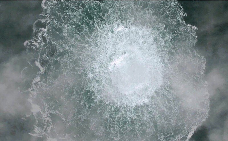 Pleiades Neo satellite recorded images of gas leakage in the Baltic Sea from the Nord Stream pipeline after the sabotage. Photo: Airbus/Pleiades Neo