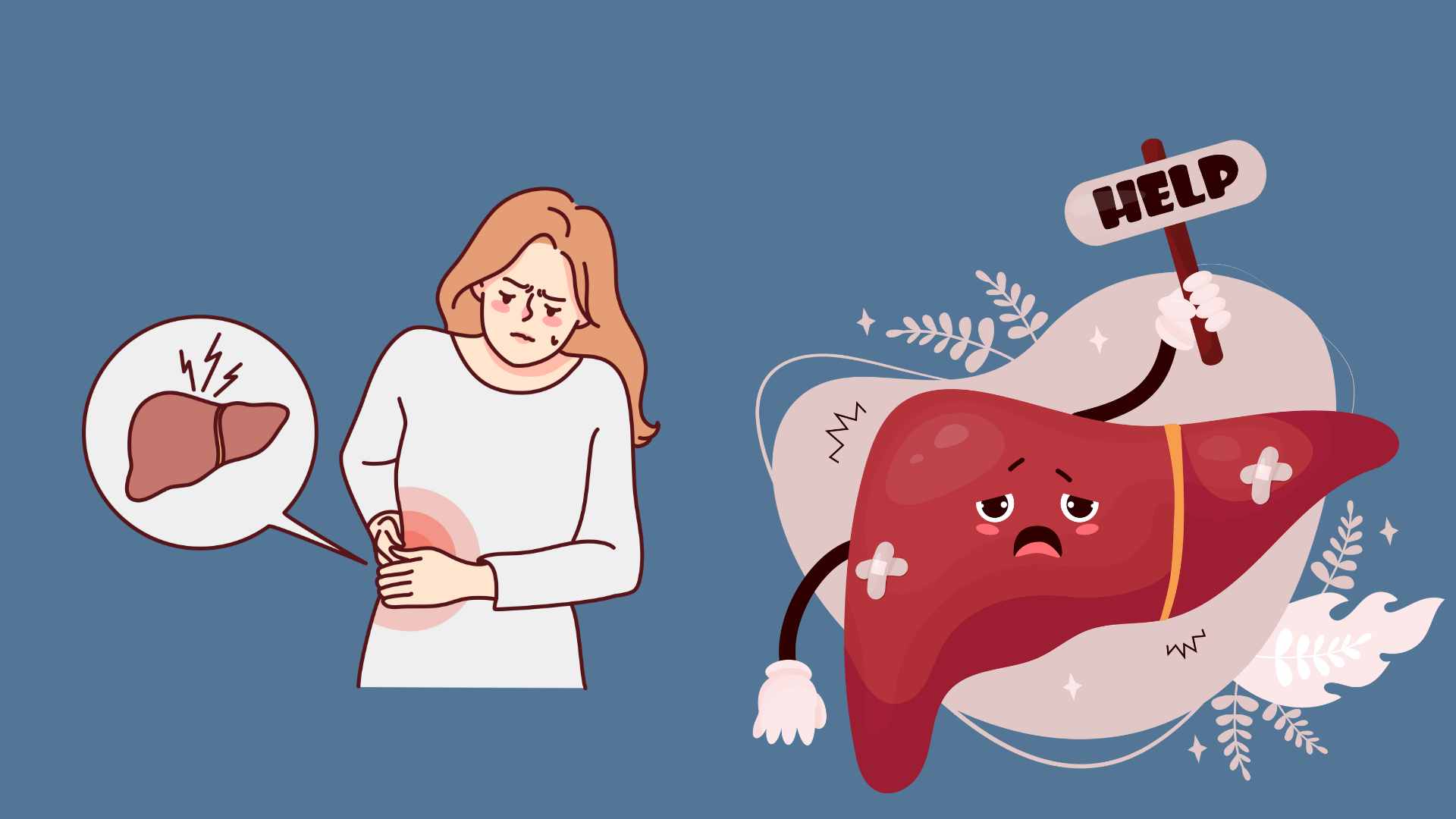 Warning signs of liver problems. Graphic photo: Hoang Loc