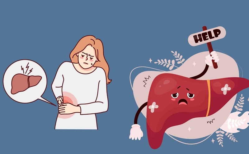 Warning signs of liver problems. Graphic photo: Hoang Loc