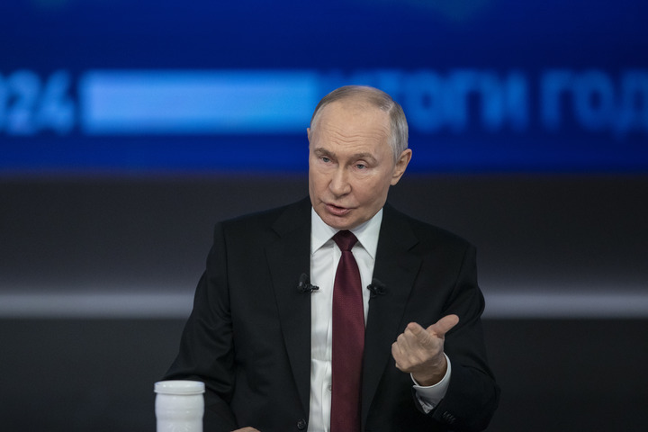 Russian President Vladimir Putin speaks at an annual press conference in Moscow, Russia, on December 19, 2024. Photo: Xinhua