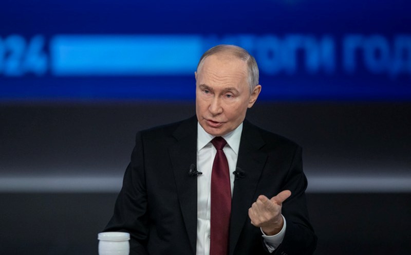 Russian President Vladimir Putin speaks at an annual press conference in Moscow, Russia, on December 19, 2024. Photo: Xinhua