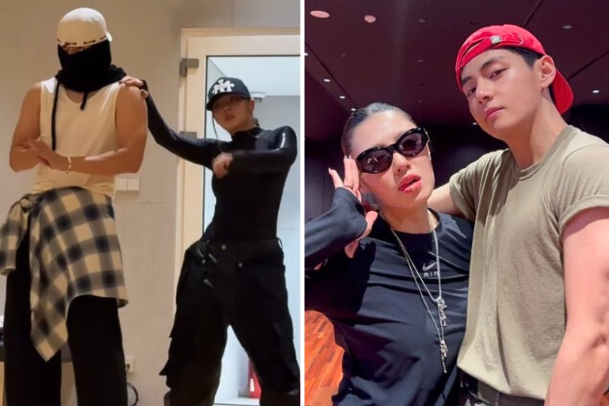 V (BTS) and Lee Jung have collaborated on many choreography videos. Photo: cut from video