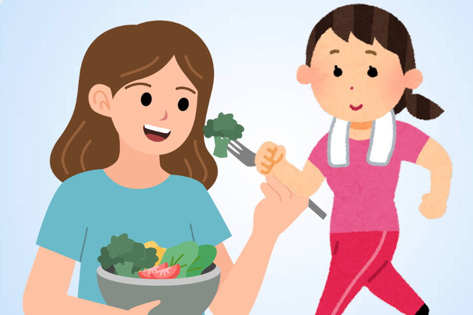 The habit of walking after eating promotes belly fat control and digestive health. Graphics: Thien Nhan