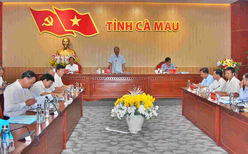 Secretary of the Ca Mau Provincial Party Committee Nguyen Ho Hai proposed applying science and technology faster, more practically and more effectively for Ca Mau's development. Photo: Nhat Ho