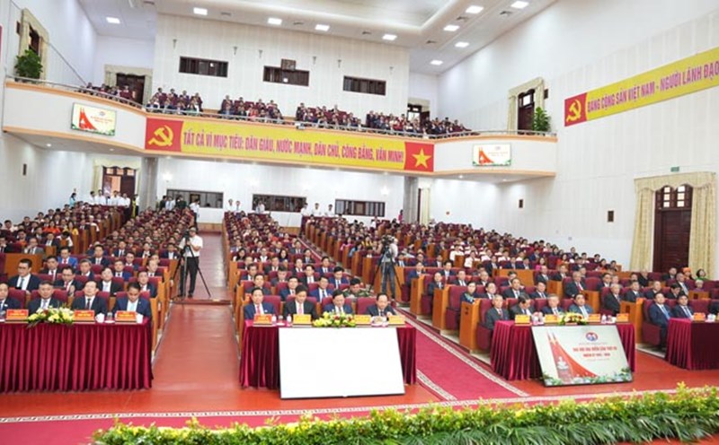 The congress was attended by 350 delegates, representing more than 31,000 party members in the province. Photo: Lai Chau Provincial People's Committee