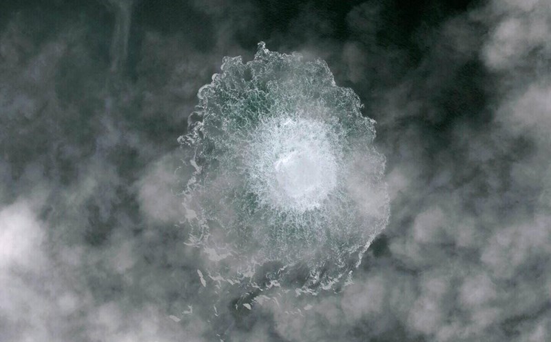 Nord Stream explosion in September 2022. Photo: AFP
